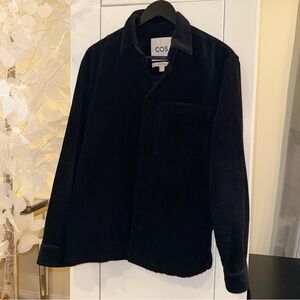 COS Men's Black Corduroy Shirt Jacket